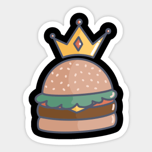 Royal Cheeseburger With Cheese, Tomato, Lettuce and a Crown Sticker